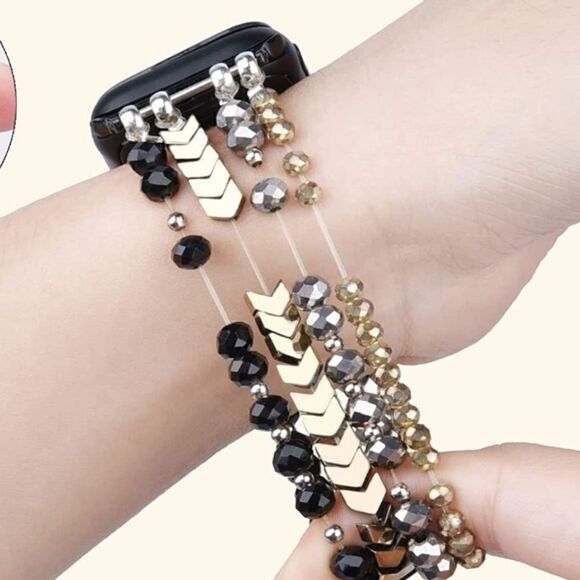 4 Strand Beaded Bracelet Band for Apple Watch - Picture 3 of 6